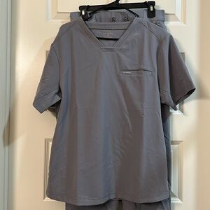 MEN’S JAANUU Grey Scrub Top (3 pocket) - MEDIUM